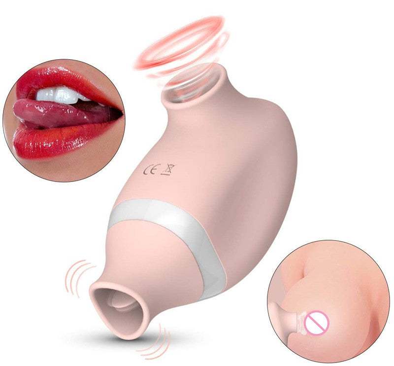 Tongue Licking and Sucking Vibrating Egg Erotic Female Masturbation Device
