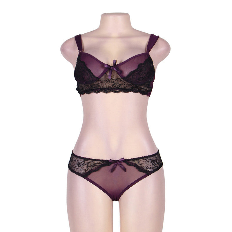 Sexy female three-point bra set