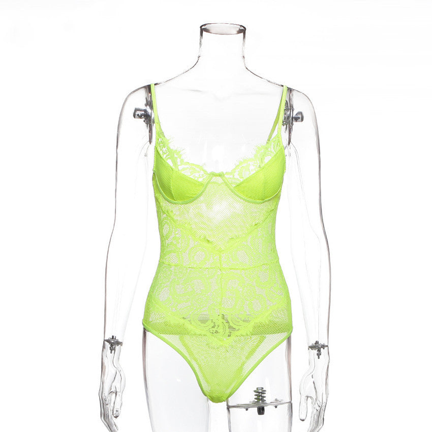 European and American sexy lace sexy jumpsuit