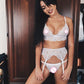 Erotic underwear set with garter