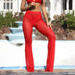 Sexy mesh wide-leg casual pants