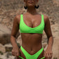 Sexy bandage bikini in solid color