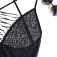 Black Leopard See-Through Sexy Pajamas