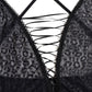 Black Leopard See-Through Sexy Pajamas