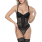 Sexy See-through Lace Herringbone Corset