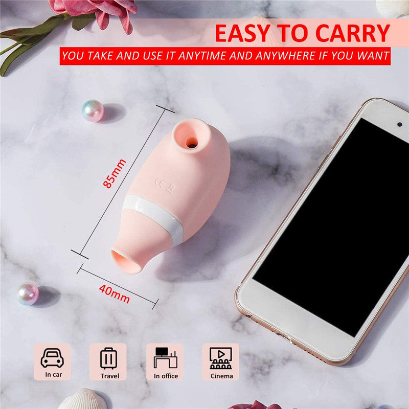 Tongue Licking and Sucking Vibrating Egg Erotic Female Masturbation Device