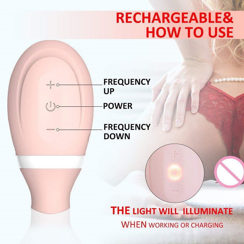 Tongue Licking and Sucking Vibrating Egg Erotic Female Masturbation Device
