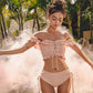Bikini Swimsuit Ladies Conservative Split Sexy