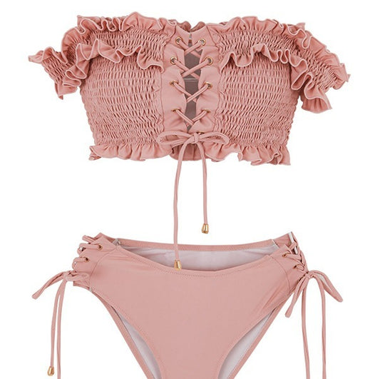 Bikini Swimsuit Ladies Conservative Split Sexy