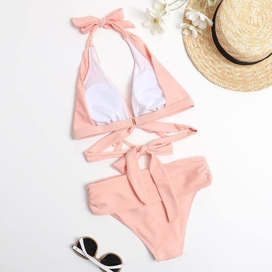 Sexy Bikini High Waist Split Swimsuit