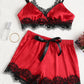 Hot Sale Sexy Lingerie Sexy Lace Split Pajamas Set