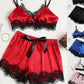 Hot Sale Sexy Lingerie Sexy Lace Split Pajamas Set