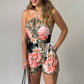 All Over Printed Sexy Halterneck Jumpsuit