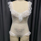 European And American Erotic Underwear Love Mesh See-Through Bodysuit