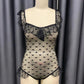 European And American Erotic Underwear Love Mesh See-Through Bodysuit