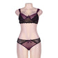 Sexy female three-point bra set