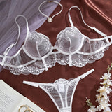 Mesh Lace Sexy French Underwear Suit