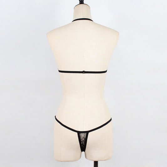 Girls sexy perspective hollow Underwear Set
