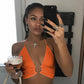 Women's new sexy hanging neck ring
