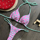 Heart Printing Sexy Backless Split Swimsuit
