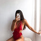 Women Teddy Hot Erotic Dress V-neck Underwear Transparent Lace Mesh Sheer Lenceria Babydoll Costumes Bodysuits