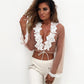 autumn new mesh sexy women's shirt