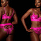 Lace Rose Red Underwire Erotic Two-piece Set