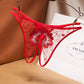 Women's Transparent Mesh Embroidery Sexy Thong
