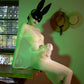 Silky Couple Erotic Lingerie Women's Black Silk Sexy Stockings Hip Skirt