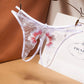Women's Transparent Mesh Embroidery Sexy Thong