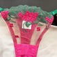 Valentine's Day Multi-color Hot Mesh Embroidery See-through Lingerie