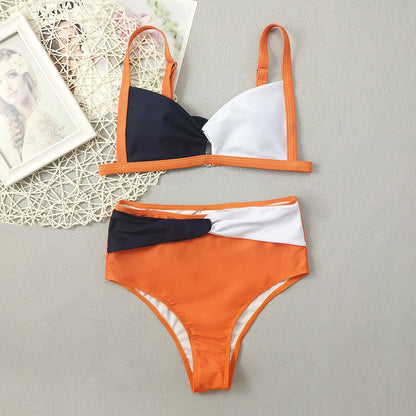 Women's Sexy High Waist Contrast Bikini