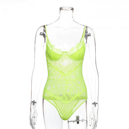 European and American sexy lace sexy jumpsuit