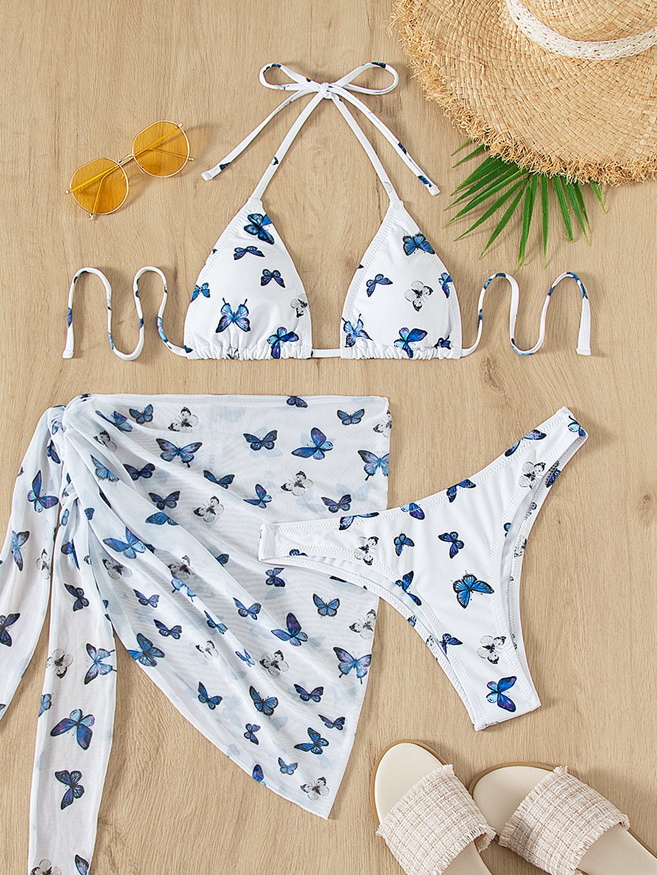 Sexy Beach Bikini Three-piece Set