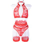 Europe And The United States Erotic Underwear 5-piece Set Express Burst Lace Exquisite Chain Stitching