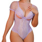 Purple Sexy Lace One-piece Underwear