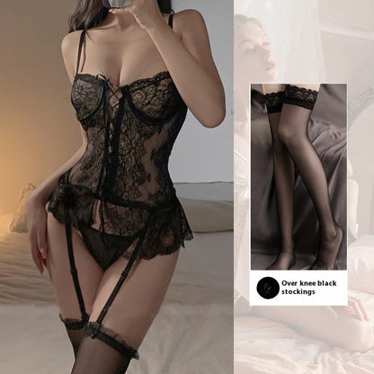 Adult Sexy Pajamas Women's Sexy Suspender Skirt