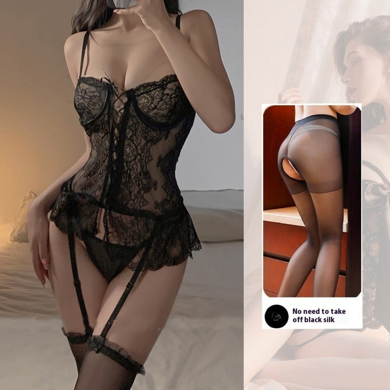 Adult Sexy Pajamas Women's Sexy Suspender Skirt