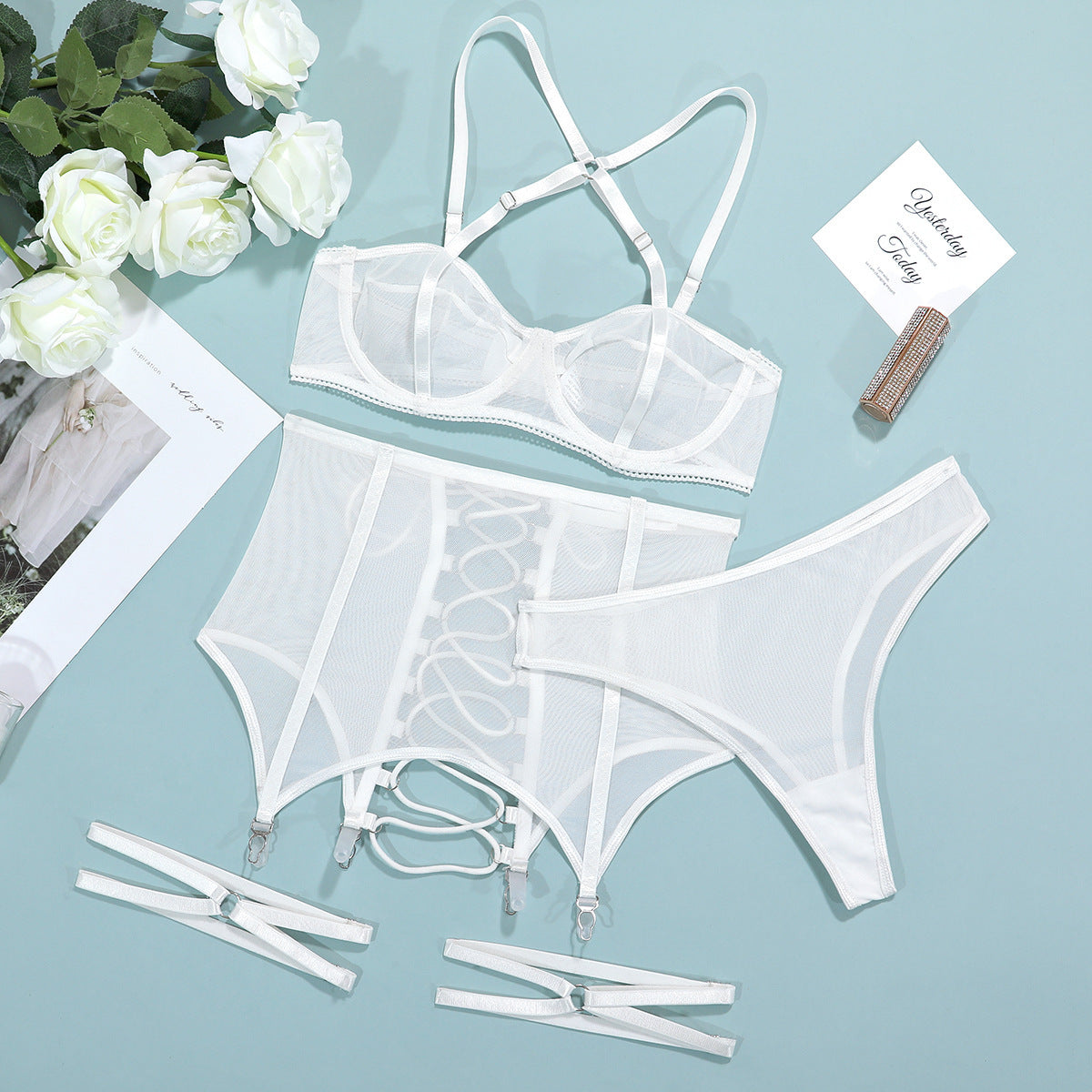 Lady Sexy Mesh Hollow Underwear