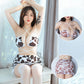 Cow Printed Sexy Bundled Split Suit