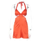 Women's Strappy Halterneck Sexy Slim Dress