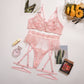 Sexy Erotic Lingerie Lace Underwear Cross Three Piece Female
