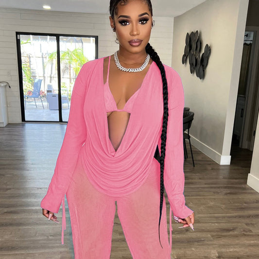 Fashion Bikini Mesh Fabric Sexy Suit