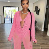 Fashion Bikini Mesh Fabric Sexy Suit