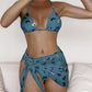 Sexy Beach Bikini Three-piece Set